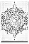  PontPöttyöző - Téli mandala Méret: 20x30cm, Keretezés: Kartonlemezen, Szín: Fekete