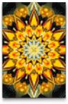  Gyémántszemes kirakó - Mandala a nap színeiben Méret: 20x30cm, Keretezés: Keret nélkül (csak a vászon), Gyémántok: Négyzet alakú