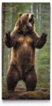  Gyémántszemes kirakó - Nagy grizzly Méret: 40x80cm, Keretezés: Keret nélkül (csak a vászon), Gyémántok: Kerek