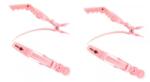 Head Jog krokodil feltűző csipesz pink, 4 db