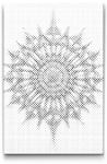  PontPöttyöző - Minimalista mandala Méret: 20x30cm, Keretezés: Kartonlemezen, Szín: Kék
