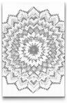  PontPöttyöző - Geometrikus mandala Méret: 20x30cm, Keretezés: Keret nélkül (csak a vászon), Szín: Piros