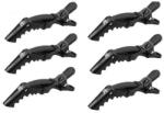 Sibel krokodil feltűző csipesz, fekete, 9 cm, 6 db