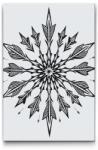  Festés számok szerint - nyíl mandala Méret: 40x60cm, Keretezés: Keret nélkül (csak a vászon)