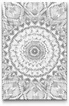  PontPöttyöző - Természet ihlette mandala Méret: 20x30cm, Keretezés: Keret nélkül (csak a vászon), Szín: Fekete