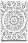  PontPöttyöző - Sárga-fekete mandala Méret: 40x60cm, Keretezés: Kartonlemezen, Szín: Piros