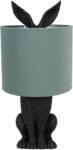 Clayre & Eef Veioza Iepuras polirasina neagra textil verde menta 20x43 cm E27 (6LMC0099ZVLGR)