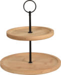 Excellent Houseware Suport servire cu 2 nivele Excellent Houseware, bambus, 21.5 16.5x23.5 cm, maro (KO-170484110) Tava