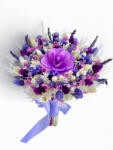 Eventissimi® Buchet de Flori Mic Personalizabil cu Plante Uscate (Alb Mov) (BF-234)