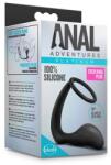 Blush Novelties Plug anal cu inel, Blush, negru, silicon curat, stimulare prostatică