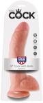 Pipedream - King Cock Dildo, Pipedream, King Cock 9" cu Testicule, bej Dildo