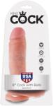 Pipedream - King Cock Dildo, Pipedream King Cock, 20 cm, testicule, culoare naturala Dildo