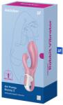 Satisfyer Vibrator Satisfyer Air Pump Bunny 2, silicon, roșu deschis Vibrator