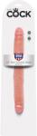 Pipedream - King Cock Dildo dublu, Pipedream King Cock, 12 inch, slim, roz deschis Dildo