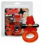 Prime Inel erectie vibrator Jelly Bear, stimulare clitoridiana, rosu Inel pentru penis