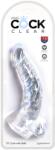 Pipedream - King Cock Clear Dildou, Pipedream, King Cock Clear, 19 cm cu ventuză Dildo