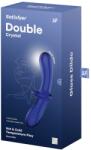 Satisfyer Dildo din sticlă, Satisfyer, Double Crystal, albastru deschis Dildo