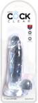 Pipedream - King Cock Clear Dildo, Pipedream, King Cock Clear, 7 inch, cu ventuza Dildo