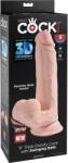 Pipedream - King Cock Elite Dildo, Pipedream, 9 inch, Triplu densitate, culoare deschisă Dildo