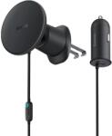  Suport magnetic Baseus pentru gratar de ventilatie cu incarcator USB-C 15W+25W negru (6932172629441)