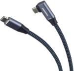 PremiumCord Cablu îndoit PREMIUMCORD USB-C (USB 3.2 Gen2x2, 5A, 100W, 20Gbit/s) 3m, gri (ku31cu3)