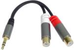 PremiumCord Cablu PremiumCord Mufă HQ 3, 5 mm Mascul - 2x CINCH Femeie 15cm (kjqqr-03)