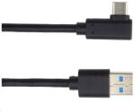 PremiumCord Cablu USB PREMIUMCORD tip C/M conector îndoit 90° - USB 3.0 A/M, 2m (ku31cz2bk)