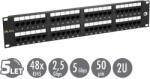 SOLARIX Panou de patch-uri Solarix 19" 48 x RJ45 CAT5E UTP 150 MHz negru 2U SX48-5E-UTP-BK (24000480)