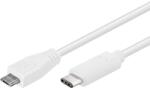 PremiumCord USB-C/tată - USB 2.0 Micro-B/Tată, alb, 0, 6 m (ku31cb06w)