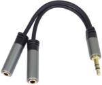 PremiumCord Splitter PremiumCord HQ 3.5mm Jack Masculin - 2x Jack Femela 15cm (kjqqr-01)