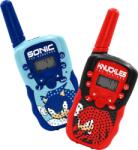 OTL Set walkie talkie pentru copii OTL Technologies SONIC THE HEDGEHOG, Raza 1 km, 16 canale (Albastru/Rosu) (ACC-1119)