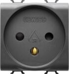 Gewiss ISRAELI STANDARD Priza 250V ac - 2P+E 16A - 2 MODULES - BLACK - CHORUS (GW12281)