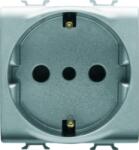 Gewiss ITALIAN/GERMAN STANDARD Priza 250V ac - 2P+E 16A - P30 - 2 MODULES - TITANIUM - CHORUS (GW14205)