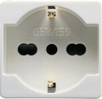 Gewiss ITALIAN/GERMAN STANDARD Priza 250V ac - 2P+E 16A DUAL AMPERAGE - P40 - 2 MODULES - SYSTEM WHITE (GW20246)