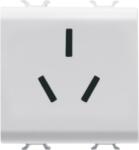 Gewiss CHINESE STANDARD Priza 250V ac - 2P+E 16A - 2 MODULE - WHITE - CHORUS (GW10392)