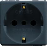 Gewiss ITALIAN/GERMAN STANDARD Priza 250V ac - 2P+E 16A - P30 - 2 MODULES - SYSTEM BLACK (GW21205)