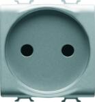 Gewiss FRENCH STANDARD Priza 250V ac - 2P 16A - 2 MODULES - TITANIUM - CHORUS (GW14246)