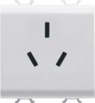 Gewiss CHINESE STANDARD Priza 250V ac - 2P+E 10A - 2 MODULE - WHITE - CHORUS (GW10391)