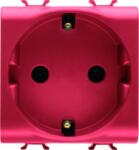 Gewiss GERMAN STANDARD Priza 250V ac - QUICK WIRING TERMINALS - FOR DEDICATED LINES - 2P+E 16A - 2 MODULES - RED - CHORUS (GW10251F)