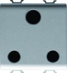Gewiss INDIAN/SOUTH AFRICAN STANDARD Priza 250V ac - 2P+E 16A - 2 MODULES - TITANIUM - CHORUS (GW14298)