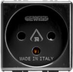 Gewiss ISRAELI STANDARD Priza 250V ac - 2P+E 16A - 2 MODULES - SYSTEM BLACK (GW21220)