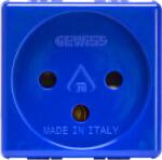 Gewiss ISRAELI STANDARD Priza 250V ac - FOR SPECIAL REQUIREMENTS - 2P+E 16A - 2 MODULES - BLUE - SYSTEM (GW20299)