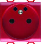 Gewiss FRENCH STANDARD Priza 250V ac - QUICK WIRING TERMINALS - FOR DEDICATED LINES - 2P+E 16A - 2 MODULES - RED - CHORUS (GW10257F)