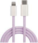 Maxlife MXUC-06 kábel USB-C - Lightning 1, 0 m 20W ibolya nylon