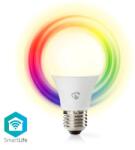 Nedis WIFILRC10E27 - SmartLife LED izzó | Wi-Fi | E27 | 806 lm | 9 W | RGB / Melegtől hideg fehérig | Android / IOS, F (WIFILRC10E27)