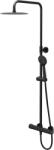 Cersanit City zuhany készlet fal termosztáttal trópusi zuhany opcióval fekete S951-848 (S951848)