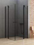 NEW TRENDY New Soleo Black zuhanykabin 100x90 cm négyszögletes fekete matt/átlátszó üveg K-0554 (K0554)