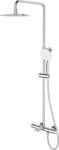 Cersanit Virgo kád és zuhany szett fal termosztáttal trópusi zuhany opcióval króm S951-862 (S951862)