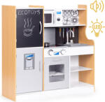 ECOTOYS Детска кухня със звук, led, дъска, метални аксесоари, ecotoys, над 3г (tl053001)