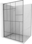 Mexen Kioto L, Walk-In zuhany paraván 90 x 200 cm, 8 mm átlátszó üveg fekete mintás, grafit profil, 800-090-103-66-78 (800-090-103-66-78)